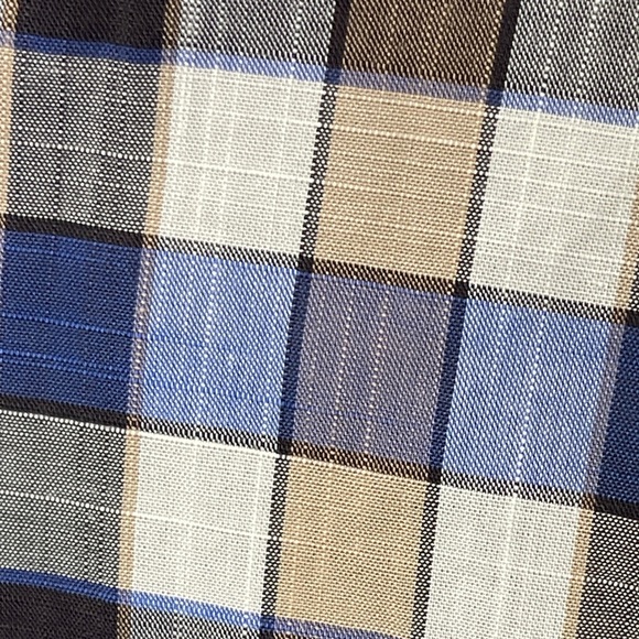 Peter Millar Men’s Brown Blue Checker Cotton Long Sleeve Button Down Shirt XL - Picture 3 of 6